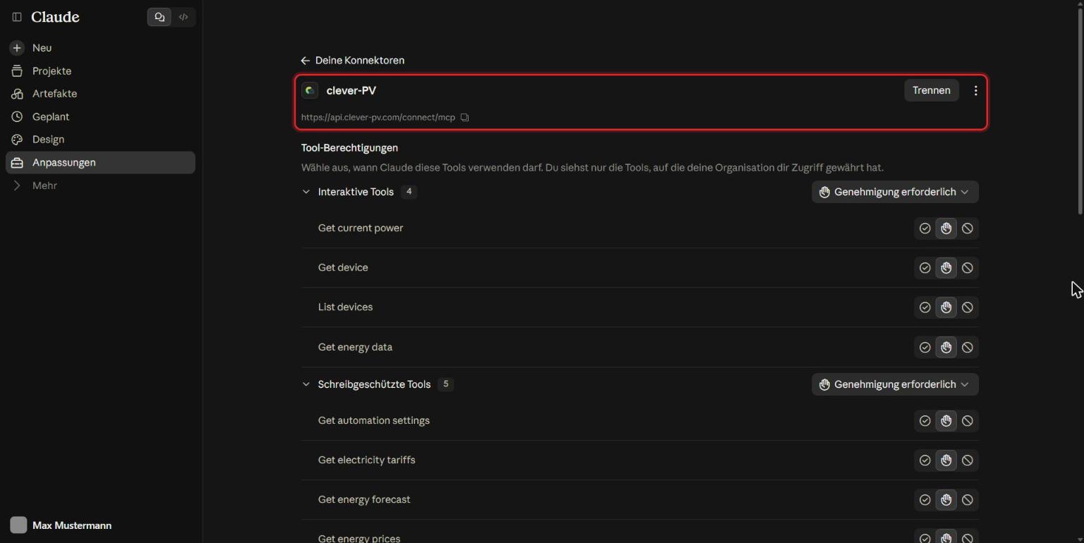 clever-PV ist verbunden
