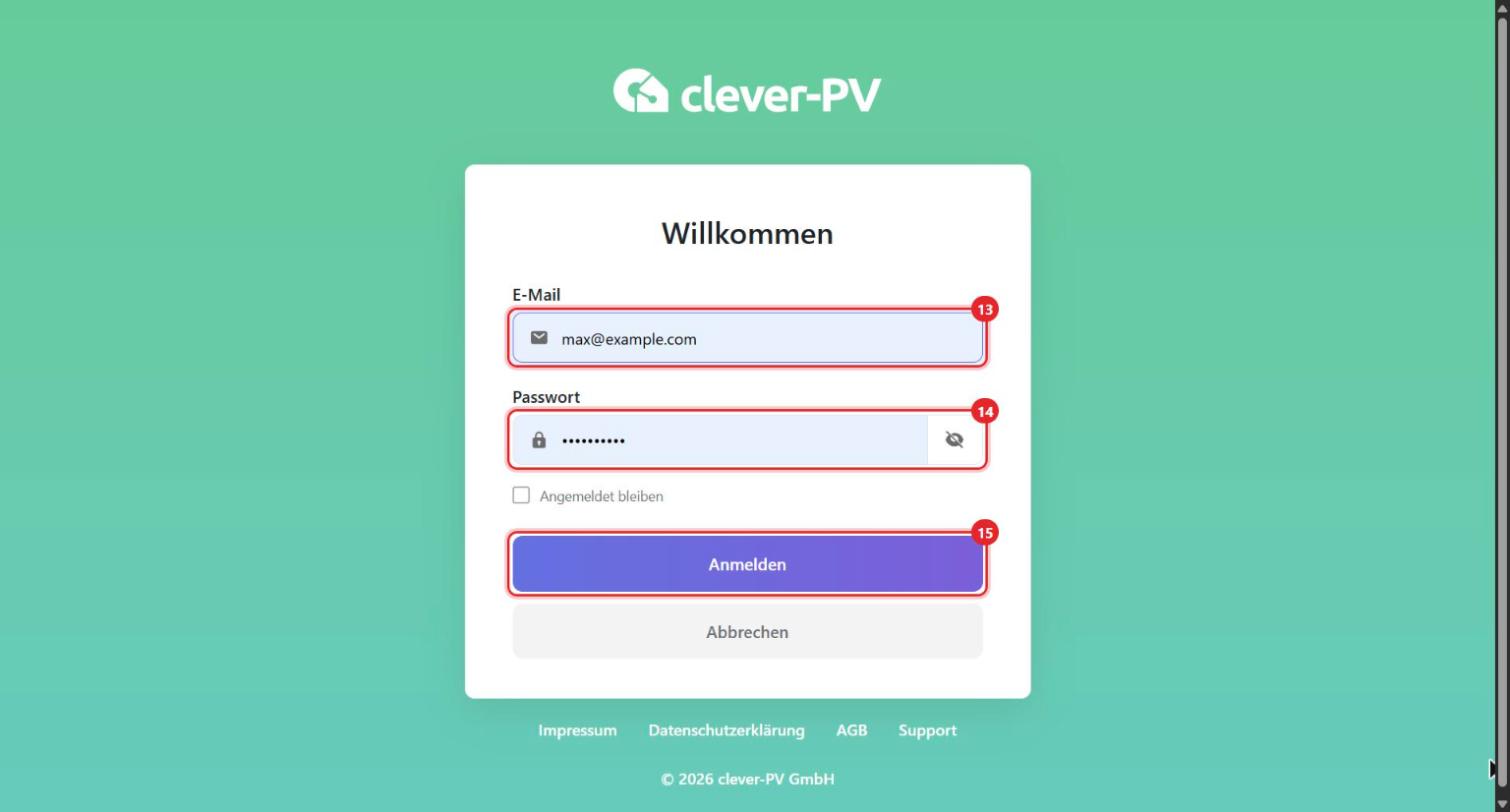 clever-PV sign-in